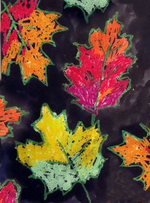 Leaf Painting On Canvas Ideas