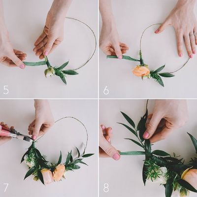 Creating the Base of the Flower Crown