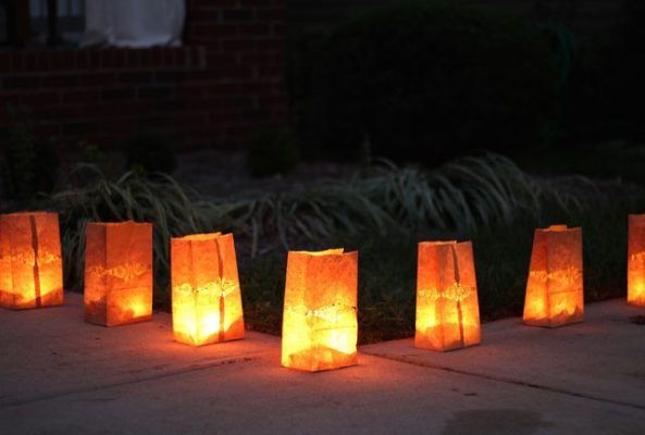 DIY Paper Bag Lanterns
