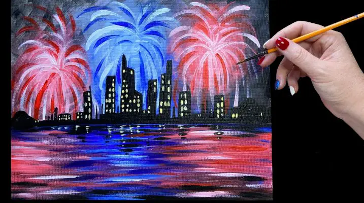 Fourth of July Fireworks Scratch Art 