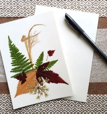 Leaf Print Greeting Cards