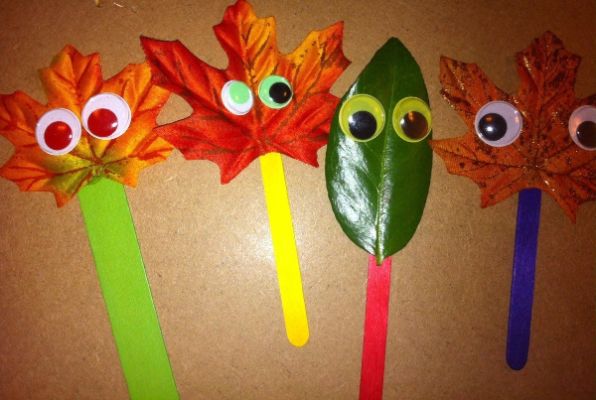 Making Leaf Puppets