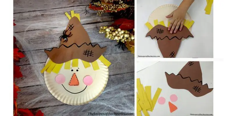 Paper plate scarecrows