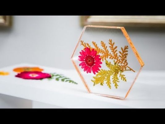 Pressed Flower Coasters