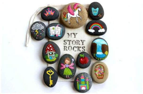 Story stones are a tool used to help children develop their imagination