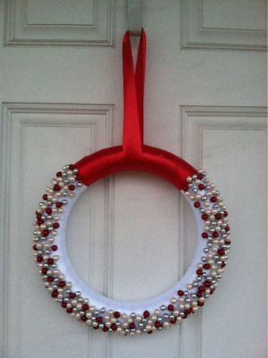  Craft elegant wreaths by covering styrofoam rings