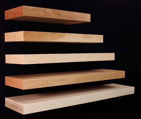 Unfinished Wood Shelves
