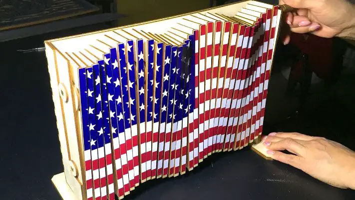 3D American Flag Sculpture