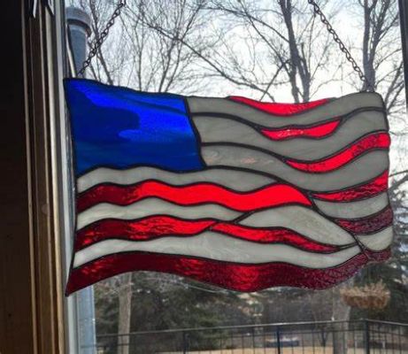 American Flag Stained Glass