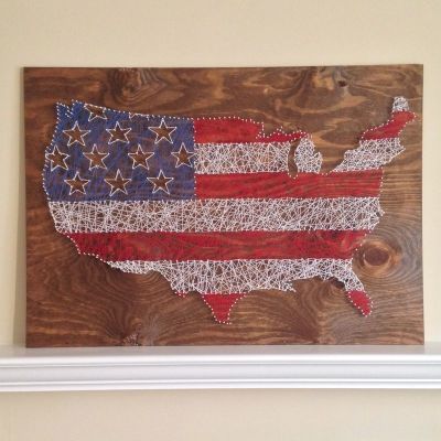 American Flag String Art