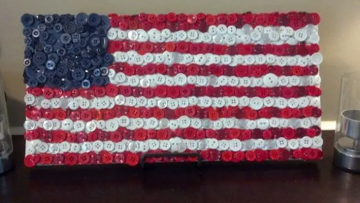 Button Flag Collage