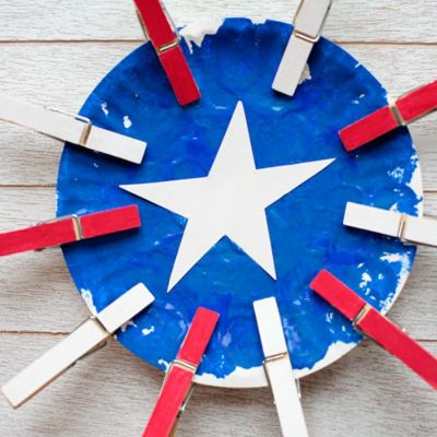 Paper Plate Flag Collage