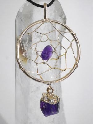 Wire-Wrapped Dreamcatcher Pendant