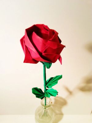 creating an easy origami rose