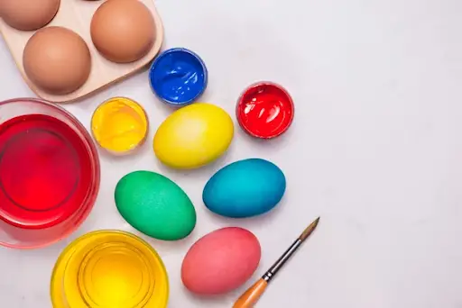 Finger Painting Eggs