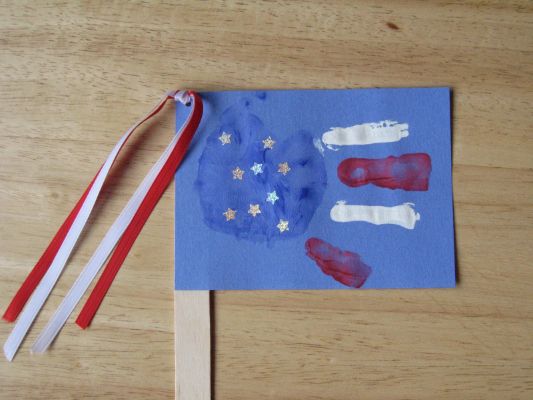 American Flag Handprint Craft