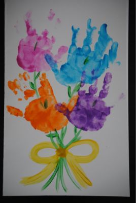 Handprint Bouquet Card